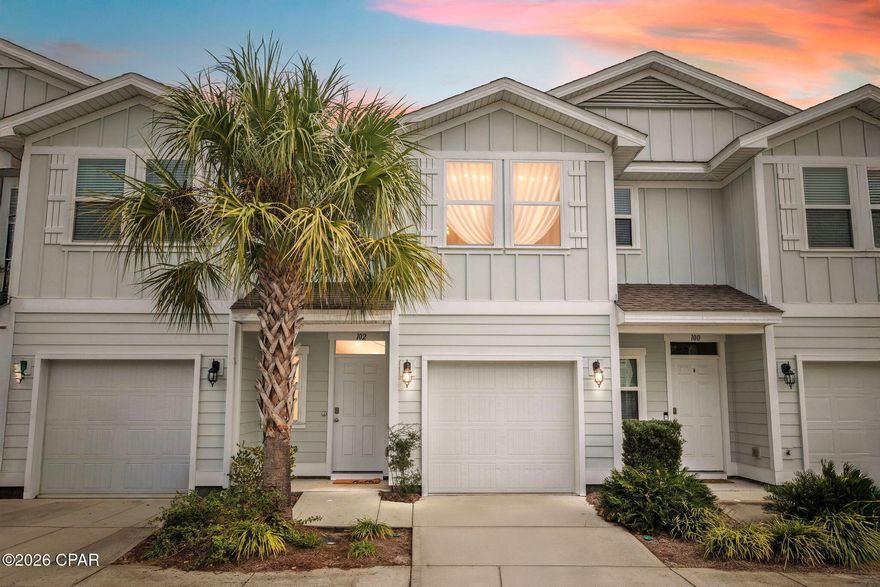 Centrally located in the heart of Panama City Beach, this 3-bedroom, 2.5-bath Waterfall townhome offers approximately 1,500 square feet of comfortable living space with a one-car garage. Enjoy convenient access to restaurants, grocery stores, shopping, local entertainment, Gayle's Trails, schools, and more. Situated just 1.5 miles north of the emerald coastline, this home provides the perfect balance of beach proximity and everyday convenience, with easy access to many workplaces throughout Panama City Beach and Panama City.