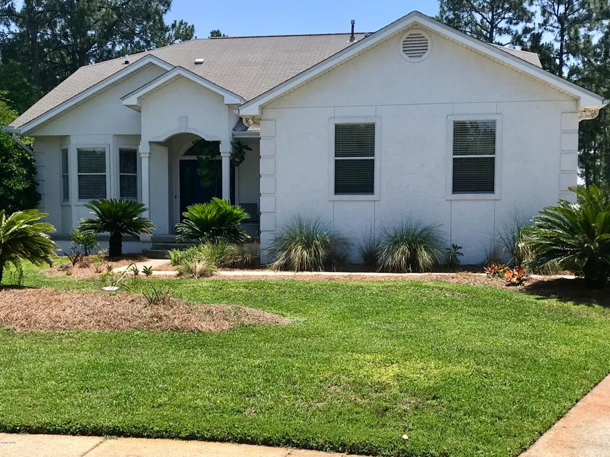 Here is your chance to buy a one of a kind professionally designed home in a highly desirable subdivision. Its at the end on a quiet cul-de-sac surrounded by large estate homes. Inside showcases a modern beachy design that is perfect for busy families and entertaining. Relax in the private backyard with views of the Bay (Goose Bayou). The large kitchen has stainless appliances, concrete countertops, subway tile and custom cabinets. The house has a great open floorpan, stained concrete floors, central vac, a large master bath with walk in shower, sunroom and a home office. The water heater, both outside AC units, garbage disposal, appliances all have been replaced in the last 4 years. One of the home owners is a Florida licensed Realtor.