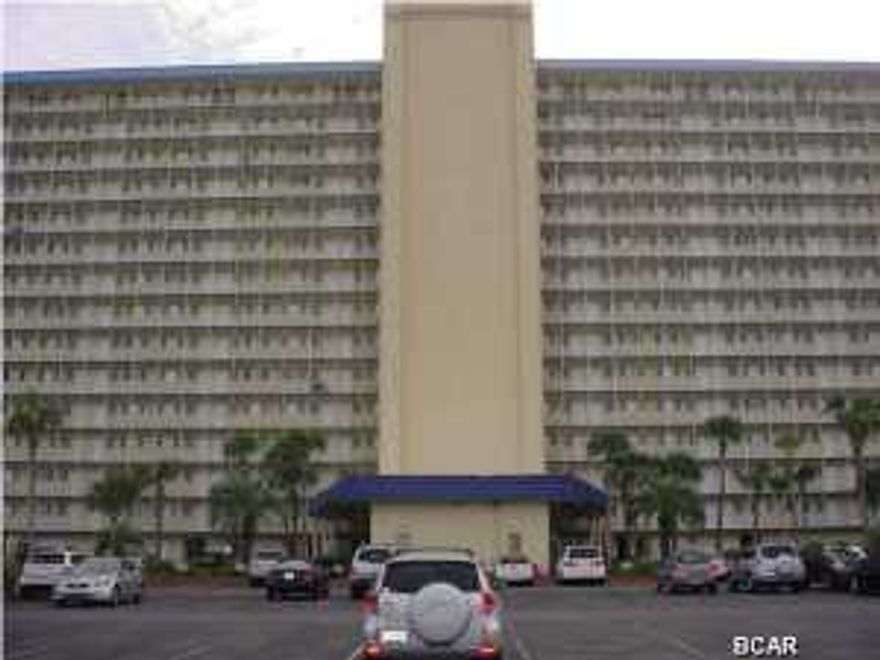 Want a unit in a complex that is located near lots of entertainment, this is it. Additionally, the unit is in a good location on the 10th floor. All tile floors, including the balcony. Unit has been recently updated with solid surface countertops in kitchen and new cabinets with raised-panel doors. Two flat screen TVs, faux brick accent wall above booth dining. Leather living room furniture with sleeper sofa. Add the bunk-type beds in the hallway and you can easily sleep six+ people.