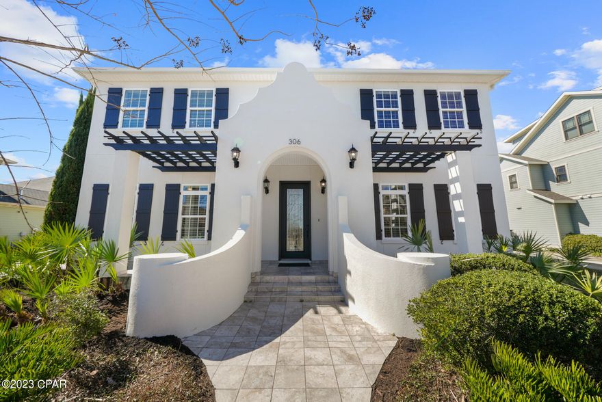 Stunning home for sale in the centrally located, upscale Tapestry Park neighborhood in Panama City Beach, FL.

A total of 3370 sq feet heated and cooled at your disposal, which includes a spacious above the garage apartment with full bath, bedroom, full kitchen, laundry and living room. This apartment has a separate entrance from the main house and can be used for a nanny, in-laws, or even as a long term rental option.

The main house has 3 bedroom/ 2.5 bathrooms, with beautiful interior accents, and a well thought out floor plan. An executive office is located on the lower level, with built-in workspaces. There is also a full house Fantech ventilation system that provides timed fresh air exchanges throughout. 

The outdoor living area consists of a large covered porch and has a 17 x 30 ft heated saltwater pool with sun shelf, and a 9 foot custom overflow spa outfitted with a pergola above. The pool is surrounded by shady palm trees, and a full shell stone travertine pool deck. This thoughtfully designed space comes with an outdoor granite kitchen with ice chest, fridge, grill, sink and large power burner. There is a full outdoor bathroom for your convenience, as well as an outdoor shower. 

-Saltwater pool was built in 2019. Pool and spa are heated with natural gas and are fully automated via the Pentair app.

-New exterior elastomeric paint

-Owners have building plans which convert one bedroom upstairs into a flex room that attaches the apartment to the main house and moves the laundry upstairs. In the apartment it would change to an efficiency style 1 bedroom with a small kitchen that remains separate from the main house with its own entrance. And the current apartment living room would become an ensuite bedroom that attaches to the main house. 
HOA fees include premium cable HBO/advanced internet and trash service.