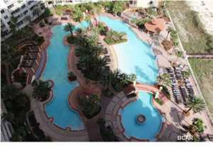 OWNER FINANCING POSSIBLE. Fully furnished, rental ready. Brand new air conditioner in 2013. These studio condos can be really great rentals. I know that Oaseas (before they went under) was grossing $19,000 and netting the owners around $14,000. The studio condos in Shores of Panama have full kitchens, including a full size fridge, a stove and oven, a dishwasher and microwave. They also have washer/dryer (those things are the main complaints about other studio condos up and down the beach). This is a great studio.