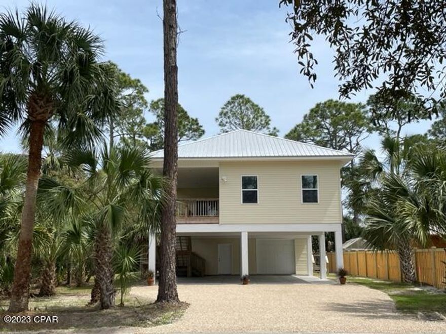 Hidden gem on Indian Pass. One story home on newly painted pilings, mature palms in place, new stone driveway. Two bedrooms/2 full baths, newly completed 2nd bath w/ tub/shower.  Master bath has new vanity & toilet, large walk-in shower. Oak kitchen cabinets, new kitchen double sink/faucet. Recently painted interior. Covered deck roomy enough for outdoor furniture. Ground level storage/workshop with flood vents, garage door meets hurricane codes. Hook up for outside shower in place w/hot/cold water. All windows/doors meet new county codes. This home has not been a rental, and in excellent condition. 2 miles to Indian Pass boat launch, if you like to fish, this is your outdoor haven. 3 minutes to a beautiful, ''Dog Friendly Beach'' with lots of shells, nature, spectacular sunsets/sunrises & permitted beach driving.  Indian Pass is a golf cart community. True Old Florida neighborhood, come see for yourself & make this your home. Come to Port St. Joe/Apalachicola for shopping, restaurants. Copy and paste into your browser to see video:

https://www.youtube.com/watch?v=UdlLtMiJQZI