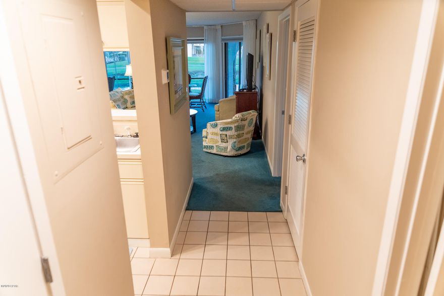 Excellent 1 Bedroom unit on the ground floor in Edgewater Golf Villas. Unit includes Custom Draperies with Remote Control Black out shades in Living room.  New Sofa bed, 2 rocking chairs and recliner. Washer and Dryer are less than a year old. All Stainless steel appliances in Kitchen are approximately 2 years old.

New TV in bedroom and recently recovered dinette chair seats. I know this unit will go fast, don't wait to view.

Unit is a NON- Rental