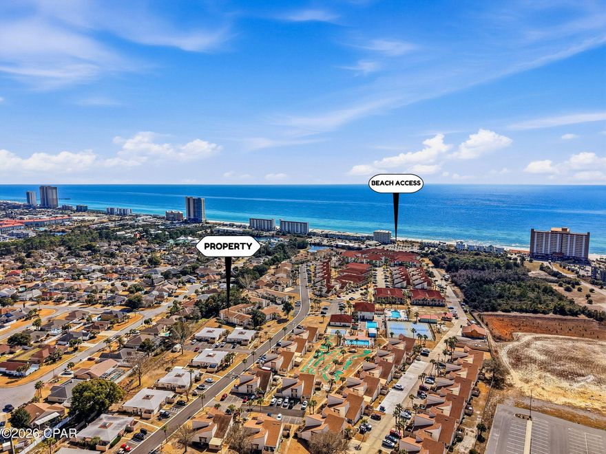 Welcome to Unit 8B6 at Horizon South, the most spacious floor plan offered in the community. This three bedroom, two and a half bath townhome offers an ideal blend of comfort, space, and coastal living. With two private balconies plus a covered patio, you will love how many outdoor areas this unit provides. The covered patio is especially peaceful, making it the perfect spot to sit outside, relax, and unwind after a day at the beach.

With deeded beach access within walking distance and located in a golf cart friendly community, Unit 8B6 offers easy coastal living for both owners and guests. This unit is situated directly across from the pools and amenities, making access incredibly convenient. Horizon South features multiple swimming pools, hot tubs, tennis courts, pickleball, shuffleboard, mini golf, a clubhouse, and beautifully maintained grounds.

The extra space easily accommodates larger groups, making this an excellent option for both personal use and short term rental investment in the highly sought after Horizon South community.