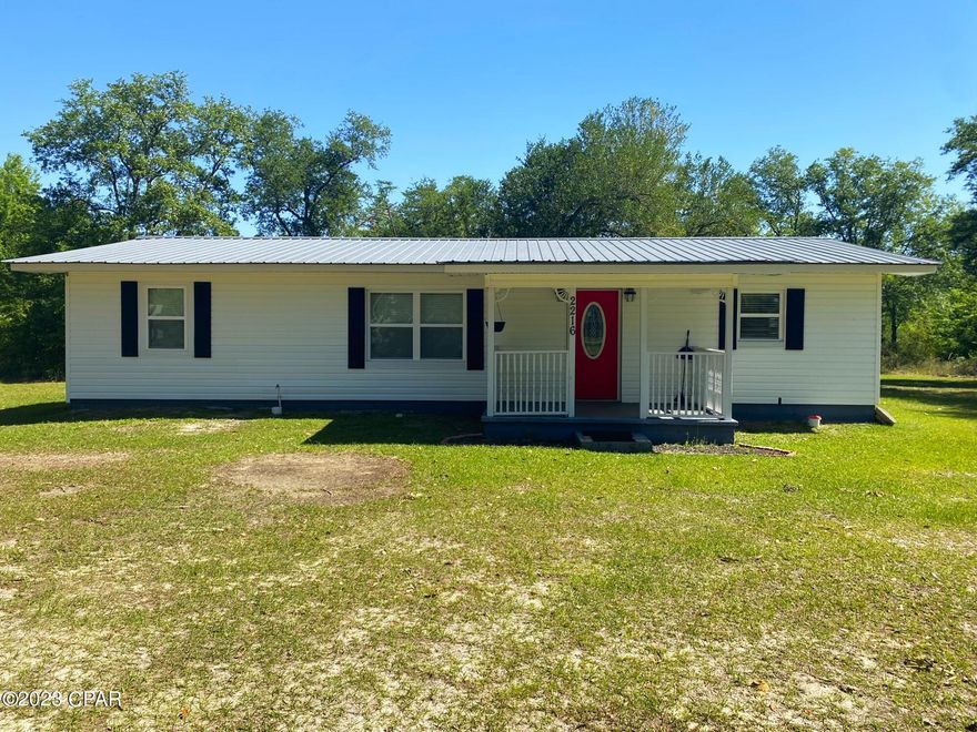 What used to be a very small 3 bedroom 2 bath is now a remodeled large 2 bedroom 1 bath. Perfect starter home!! (or downsize!) This perfect little house is sitting on over two acres in a very quiet neighborhood and excellent school zone. Features are a metal roof, ceramic and LVT flooring, ceramic shower with tub, a huge bonus room with a pass through window from the kitchen that leads to a screened porch. It has a large laundry room, recessed lighting, textured walls, a cute open front porch. Central heat and air and a barn style 8x12 shed. All this on over TWO ACRES!! Make an appointment soon, it is sure to go fast!