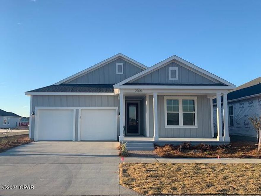 *Entered for comp purposes only. This 1,695 sq ft Miramar floor plan with Coastal elevation showcases 3 bedrooms, 2 baths, and a 2-car garage! Relax on your front porch and take in the Bay breeze or have fun entertaining on your large covered patio in the back! Beautiful windows are installed for natural light, 9-10 ft ceilings, granite countertops and stainless appliances, and designer kitchen cabinets are just a few of the highlighted luxury features. Additional options available. Exterior design includes hardiboard construction with low maintenance aluminum facia & vinyl soffits, 2'x6' exterior wall construction & architectural shingles, sprinkler system, landscaping & more. The SweetBay amenities features outdoor activities with North Bay access for kayaking, canoeing, and paddle boarding. The community features pocket parks, a retreat-like swimming pool, basketball court, community walking & jogging trails, an amphitheater and very pet & people friendly! Come see us at the SweetBay Community today and see what Samuel Taylor Homes offers - let us build your Dream Home!