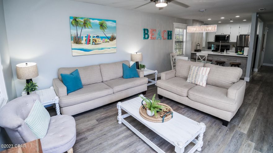 CURRENTLY UNDER CONTRACT, SELLER WILL CONSIDER BACKUP OFFERS.

Raise your hand if you're looking for a TOWNHOUSE with LOW HOA Fees!!! This is the ONLY townhouse available in Horizon South and is a MUST SEE with so many upgrades, including a NEW ROOF in Oct! New paint outside with new deck spindles. It is also located within a very short walking distance to the beautiful white sandy beaches & emerald waters.  This beautiful townhouse is also across the street from all of the many ammenities in Horizon South, including; 4 pools, hot tub, 18 hole mini-golf, tennis & pickleball courts, shuffle board, basketball court, and more!
The sought after Horizon South community is located on the West end of PCB and less than 2 miles from Pier Park.  This unit features covered parking and plenty of space for entertaining.  If you're looking for a great investment property or a primary residence, this is for you!!  

*Comes mostly furnished!
*Measurements are approx. and should be verified*