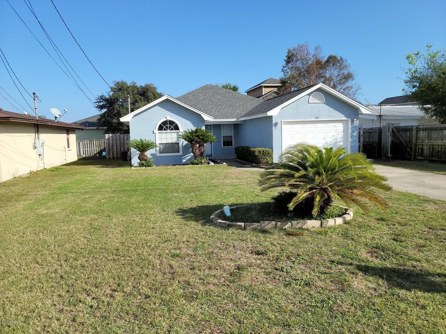 119 East Sonata, South of PCB Parkway, minutes from the gulf, a 3 bedroom, 2 bath home, very clean! 

Open concept living/Dining, Huge Master closet and dressing area, plenty of closet space, new roof, new paint. Walk or golf cart to Gulf Access 51 and Pier Park! Full yard irrigation, fenced in yard and storage shed. Tenant responsible for all utilities, deposit in one month rent. Pets negotiable, background check and references are required. Come visit today!