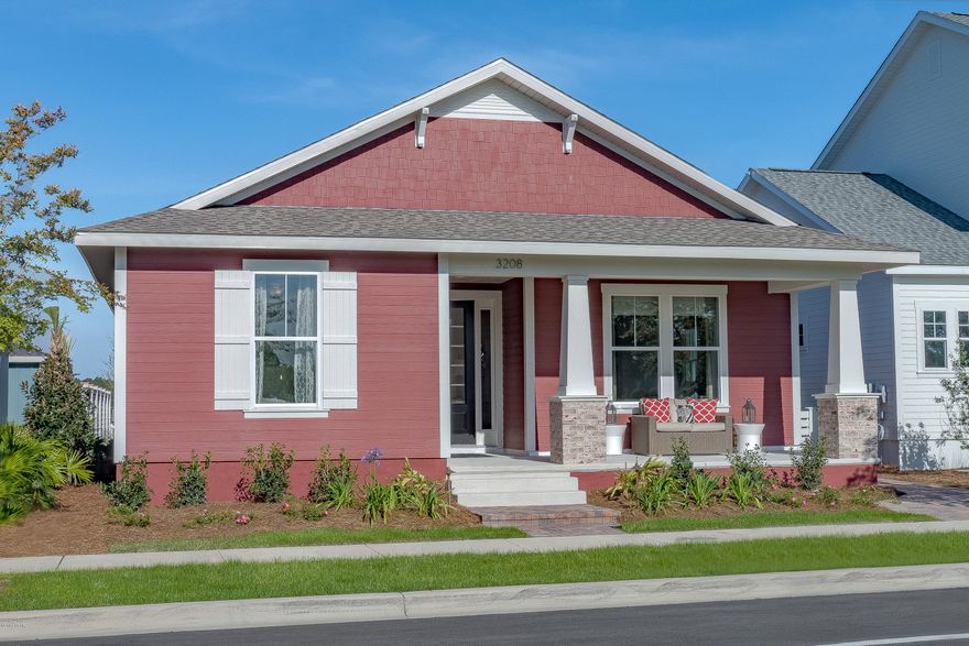 This house is a new construction Model Home Example and not the actual house being built. This home features the Orchid floor plan with a Boatbuilder Elevation. Samuel Taylor homes are truly one of the best constructed homes in Bay County. We build our homes with 2x6 exterior studs vs other builders using 2x4's. Not only is it a stronger home, but this also allows us to put R-19 in the walls instead of R-13.  We also use R-38 in our ceilings vs R-30 like most builders. We insulate most of the interior walls to make a very quiet home. SS appliance package is standard along with brushed nickel faucets, security system, 8 ft. doors throughout, granite counters in kitchen and baths, raised vanities with under mounted porcelain sinks, SS gas oven, over sized tiles, upgraded carpet with 8 lb. padding and much more.
   A craftsman style trim package adds to the character and uniqueness of our homes. Choose from 3 exterior elevations: Classic, Coastal, or Boat builder. Pick from traditional style garages or our detached garages with optional carriage home above, perfect for the college student, guests or in-law quarters.
   SweetBay offers biking and hiking trails, a boathouse to launch canoes, kayaks and paddle boards, a permitted marina, community pool (construction to start 2017), several parks, ponds, children's playground, planned township with a major grocery store and many shoppes. Everything is within a 5 minute walk or less.  University Academy is the center of this beautiful community. The Academy is the #1 school for math and reading for the Bay County District. Your children are automatically enrolled with purchase of a home. Currently there are over 800 on the waiting list to get in to the school. Come see what everyone is talking about!