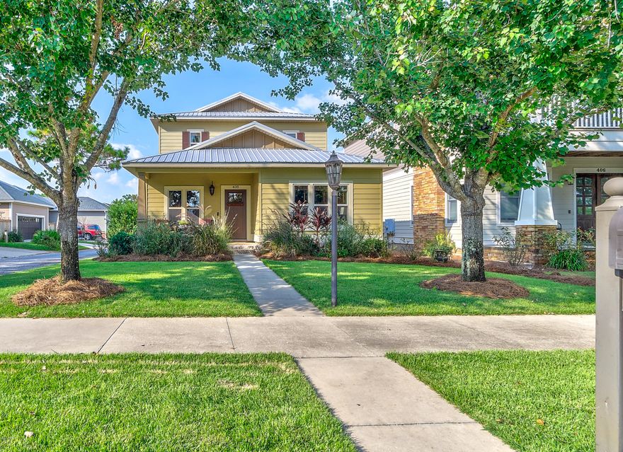 CURRENTLY UNDER CONTRACT, SELLER ACCEPTING BACKUP OFFERS. Beautiful 4br, 3ba home in the quiet community of Tapestry Park! Enter through the front door into the open floor plan with the dinning area on the left and the cozy living room to the right. The large, open kitchen, with ample counter space, cabinets, and 2 pantries, overlooks the living room. Off the kitchen is an enclosed Florida room that is perfect for enjoying a cup of coffee in the morning and unwinding at night. The first floor also features a bedroom, full bath, additional closet and interior door to 3 car garage. Upstairs you'll find the master bedroom with large en suite that offers double vanity, jetted tub, separate shower, and private water room. A spacious 13x8 walk-in closet completes the master package. Also on the 2nd floor is a 3rd full bathroom and 2 additional bedrooms. This home was built to last!! Constructed using the Tie-Max system on solid concrete foundation (TIE MAX is a structural "Threaded-Rod" tie down system used to comply with strict high wind construction building codes). Hurricane installed high impact windows, doors, and garage doors that are DP50 rated to withstand winds up to 135 mph. Metal roof rated up to 155 mph winds. Fade-resistant hardie board siding with 50 year warranty. Well insulated with R19 walls and R40 ceiling. High efficiency HVAC units. Rinnai tankless hot water heater. Simplicty central Vac. 3 car garage. Granite counter tops. Very easy to maintain lush lawn and landscape. This golf cart community offers wonderful amenities including underground utilities, sidewalks, fabulous clubhouse, community pool, tennis and basketball courts, parks and green spaces, and low HOA fees that include cable, internet, and twice a week trash pick-up. Enjoy sunsets on the front porch of your charming home or take a short golf cart ride down to the beach! It's just that close!! Call today to schedule your private viewing!! You don't want to miss it!