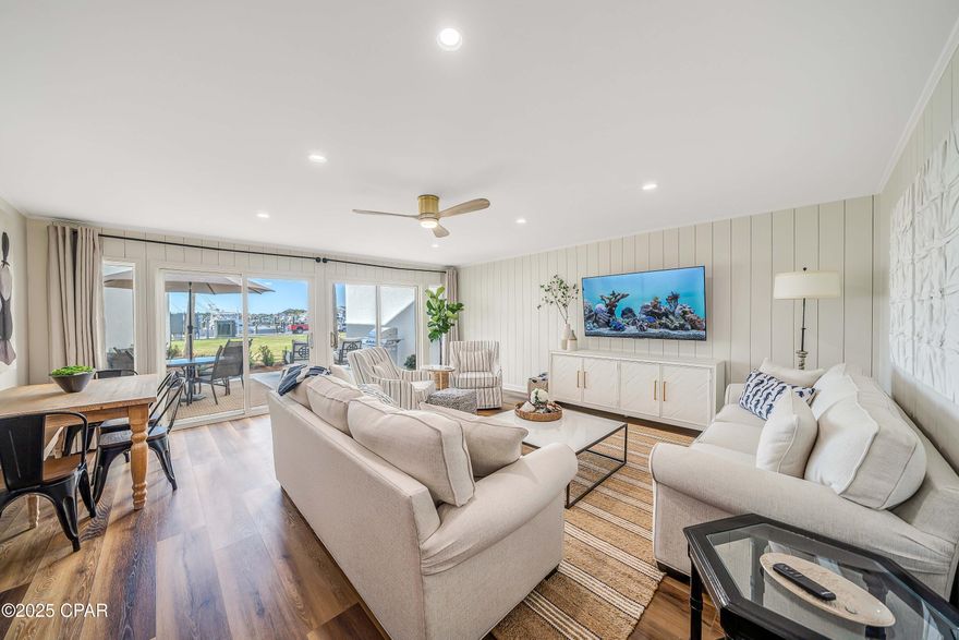 Fully furnished with an excellent short-term rental history! This beautifully renovated 900 sq. ft. ground-floor condo at Bay Point Marina in Panama City Beach offers stunning sunset views and a prime waterfront location. The open-concept living area and kitchen provide a bright, inviting space to relax or entertain, with sweeping marina views right from your doorstep. Featuring two full bathrooms and a large private patio, this condo blends comfort and luxury. Nestled in the highly desirable Bay Point community, enjoy access to restaurants, bars, world-class golf, and marina amenities. Whether you're looking for a vacation retreat, investment property, or primary residence, this turnkey condo is ready to enjoy. Don't miss out—schedule your showing today!