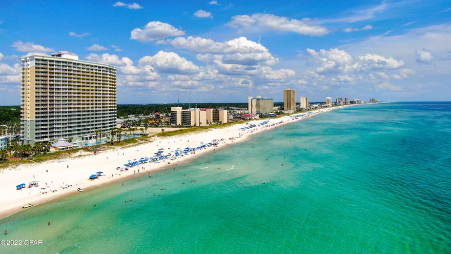 'CURRENTLY UNDER CONTRACT, SELLER WILL CONSIDER BACKUP OFFERS' UPDATED!  EAST END STUDIO CONDO.   NEW VINYL PLANK FLOORING, FRESHLY PAINTED, NEW AC, SOME NEW LIGHTING.  Hot Water Heater 2018.  All appliances and large flat screen tv.  This unit has an extra-large bathroom, washer/drier and phenomenal views down the east coastline.   Rental projections $35,000 - $45,000.  Don't miss out on this one!  Boardwalk boasts of its architectural design, grand entrance into the lobby, extra-large community room leading to the paved deck around the pool with beach access. Lagoon style pools, hot tubs, tiki bar, exercise and sauna room. Full Time Security at the entrance. Conveniently located to marinas, dining, shopping and entertainment, Walmart, Gift Shops & Pier Park. Shopping Center. Don't miss o