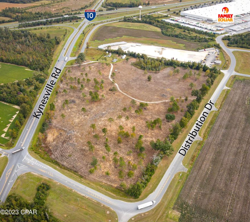 This property (Approximately 10 Acre) is available for ground lease, (Property is for sale to please MLS #746301) the current property zoning is viable for several use categories including single tenant retail, a multi-tenant retail strip, or quick service/fast casual restaurants. Ideal Commerical Development property located at Northwest Florida at Exit 136 of Interstate 10. Convenient for motorists and trucks to access. The area experiences heavy traffic throughout the day, with traffic count of appr. 5800 daily. Excellent location for a Gas service station, Retail, Warehousing, Industrial, Hotel and many other possibilities fulfilling needs of commuters and local residents. Expanding Demographics, the surrounding area is witnessing rapid residential and commercial development, indicating a growing customer base. Ample Space With appr.10 acres at your disposal with over 599 ft frontage on state road 276 and access roads on two other side of property. Natural gas, water and sewer available near property lines. Majority of property is cleared and is high and dry. Location is 10 miles from US Hwy 231 which leads to Panama City (65 miles) to the South and Dothan, Al (60 miles) to the North.  Quick access to Atlanta, Ga approx. 244 miles, Orlando, Fl 320 miles.
 Possible uses Travel Centers, Warehouse Distribution, RV Resorts, Restaurants, Hospitality, Industrial, Distribution.