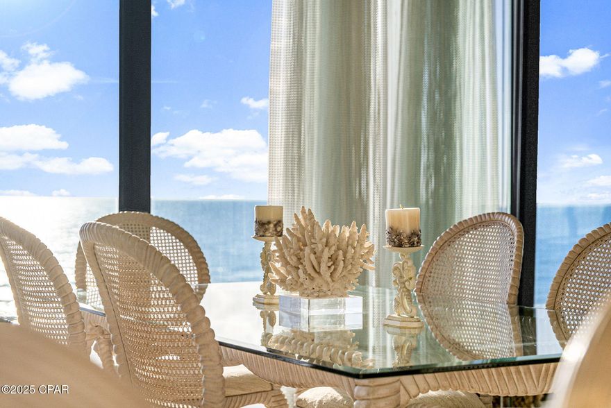 This stunning beach condo is a highly sought-after corner unit featuring floor-to-ceiling windows in the main living, dining, and kitchen areas, as well as in both primary suites—showcasing breathtaking Gulf views from nearly every room. Enjoy an impressive 525 sq. ft. wraparound balcony offering expansive panoramic views.

Upgrades include ceramic tile floors, luxury vinyl in all bedrooms, wainscoting, a Bluetooth surround sound system, smart thermostat, granite kitchen countertops with a tray ceiling, granite bathroom vanities, and newer modern furnishings.

This property is ideal as a primary residence, vacation getaway, or income-producing rental investment. Over $81k documented GRI so far in 2025!

Edgewater Beach Resort is secure, gated community offering an unparalleled lineup of amenities, including a private beach, 11 swimming pools (10 heated in cooler months and an expansive 11,500-square-foot lagoon-style pool with waterfalls and cabana rentals), four Gulf-facing hot tubs, a kids' splash pad, an executive par-3 golf course, 10 tennis courts, 5 pickle-ball courts, 10 shuffleboard courts, a basketball court, a complete fitness center, on-site restaurants dining, as well as EV-charging stations, trailer/boat/RV parking, and a convenient tram system. Just across the street, you'll find top-rated dining at Firefly, pampering at Bella Day Spa, and family fun at Rock'It Lanes bowling and arcade. These exclusive floor plans rarely hit the market—call now to schedule your private showing.