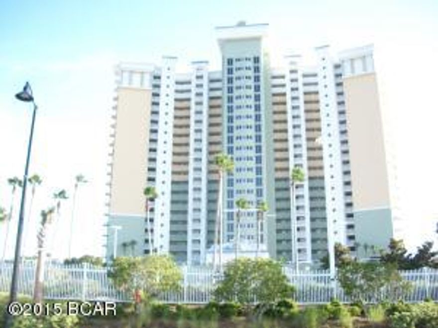 BEAUTIFUL BOARDWALK PENTHOUSE WITH COVETED PRIVATE GARAGE/STORAGE UNIT. BOARDWALK is a cut above the rest.  From the architecture, to the landscaping, to the amenities, to the units, you know you are someplace special as soon as you drive up.  This gorgeous Pent House unit gives you incredible views of Panama City Beach into Walton County. This 2Br, 2bath unit is beautifully furnished and accented and is ''suitcase rental ready''.  Interior features include all tiled unit, decorative crown, high breakfast bar, plenty of granite counters and cabinetry, large kitchen dome light for great lighting. Owner has replaced the living room furn., TV's, blackout drapes and is freshly painted.  The amenities are second to none starting with a grand covered portico, 5-High Speed Elevators, huge zero