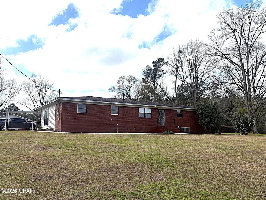 GREAT COUNTRY LIVING ON 2.61 ACRES. This updated home has 1840 heated square foot, 3BR's/2Baths, barns and out buildings, Pecan trees, pear trees, scuppermong vine and big garden space. The home has had many updates through out the home. Hill top views, quiet country living at it's best.