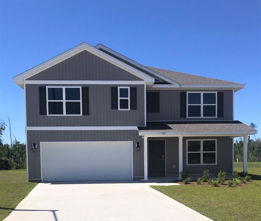 Welcome to the newest phase in Olde Town Village! The Hayden is a five-bedroom, three bath, two car garage home. As you enter through the foyer, you will find a large open living space joined by a gorgeous dining and kitchen area with Whirlpool stainless steel appliances. Bedroom 1 is located on the second floor of the home and features a bath with a garden tub, separate shower, dual vanity sinks and large walk in closet. Standard features of this home include; vinyl flooring throughout, carpet on the stairs, hallways, bedrooms, laminate countertops, and traditional 8' ceilings. This home also comes standard with a smart home package with Echo Dot device, kwikset keyless entry, Qolsys touch panel and Skybell Doorbell.