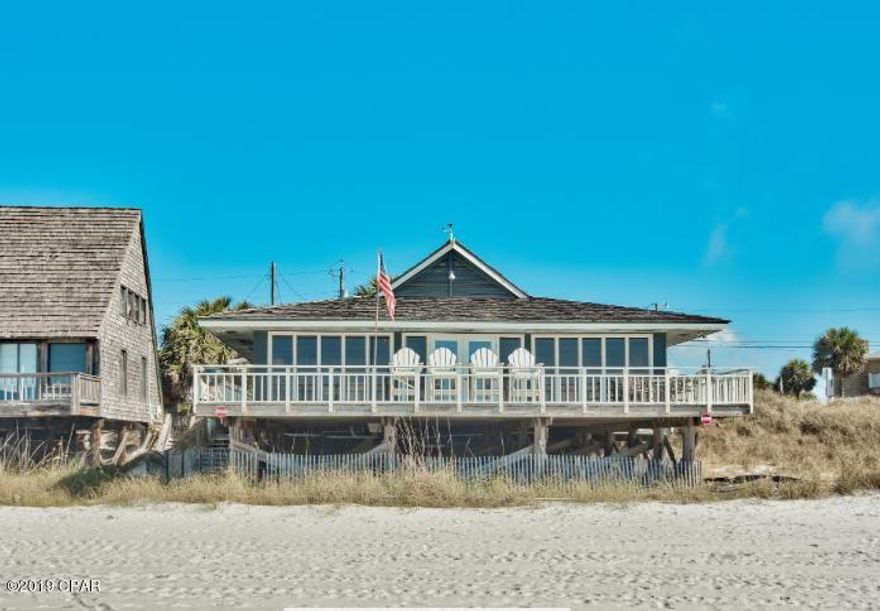 **CURRENTLY UNDER CONTRACT, SELLER ACCEPTING BACKUP OFFERS**  Unique and spacious beach cottage with beautiful panoramic views of the Gulf of Mexico.  Wrap around balcony, large open kitchen with updated stainless steel appliances, open dining and entertainment  area. This 3 Bedroom, 2 Bath homes comes fully furnished and includes 2 King , 2 Queen and 1 Full size bed(s) and sleeps up to 10. 

This is an incredible investment opportunity.  Located on the east end of Panama City Beach near St Andrew's state park and within minutes to many restaurants and shops this one won't last long!