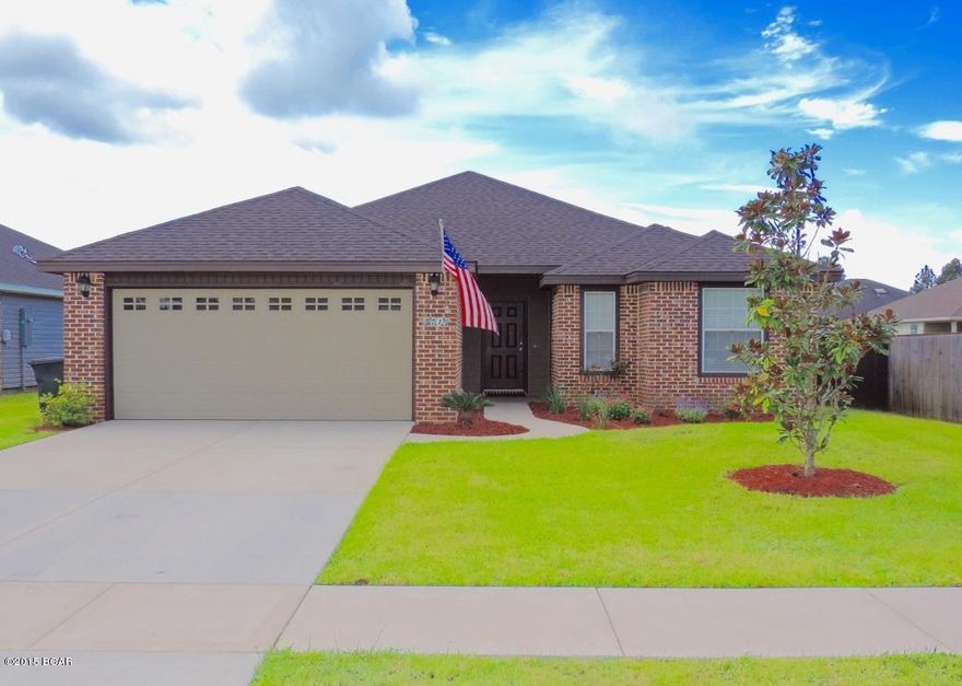 Cedar's Crossing 4 bed 2 full bath home. Subdivision is Centrally located near bases, shopping, schools and has sidewalks and street lights.  Home has a 2 car garage fully fenced backyard with a covered patio, great for pets and entertaining. Open floor plan with formal dining, high ceilings, breakfast area and nice laundry room with large storage/pantry. Granite Kitchen Counter Tops, Stainless Steel Appliances includes a smooth top stove/oven, built in microwave and dishwasher, and owner has added extra cabinets for additional storage and counter top space.  Tile and carpet flooring, split bedrooms; Master bedroom has its own full bath and a walk in closet that is huge.  3 additional bedrooms that are very nice sized. This is a great home in like new condition, even has a sprinkler system