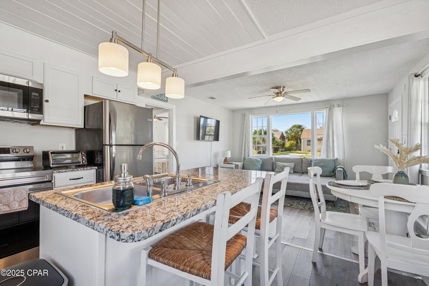 'CURRENTLY UNDER CONTRACT, SELLER WILL CONSIDER BACKUP OFFERS' HOME AND GUEST HOUSE—A rare opportunity offering location, flexibility, and proven income potential. Less than five minutes from Harrison Avenue and Downtown Panama City, this dual-residence property is ideal for investors, Airbnb operators, or owner-occupants seeking supplemental rental income.
The main home, constructed of durable concrete block, offers 2 bedrooms, 1 bathroom, and 768 sq ft of well-designed living space infused with historic charm and modern convenience. This residence underwent a comprehensive renovation in 2022, featuring upgraded LVP flooring, stainless steel appliances, granite countertops, modern cabinetry, updated lighting, full-size washer and dryer, new AC system, updated plumbing, and a new roof. It is sold fully furnished and completely turnkey and is currently operating as an income-producing rental, providing immediate revenue for the next owner.
The detached guest house, built in 2023, offers 1 bedroom, 1 bathroom, and 440 sq ft with private alley access, giving guests or tenants a separate and convenient entry point. As a newer build, it provides clean, efficient living space and excellent rental appeal without the need for updates or renovations.
With its prime central location and the ability to live in one home while renting the other or maximize returns with dual rental income, this property delivers exceptional versatility, long-term value, and a true turnkey opportunity for its next owner.