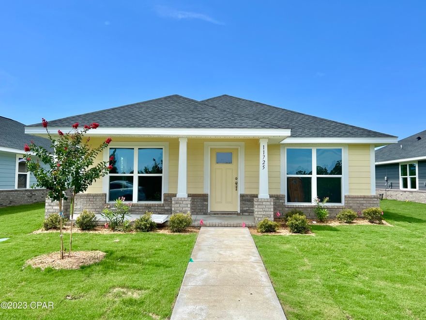 MOVE IN READY! Our 1520 floor plan offers 3 bedrooms, 2 baths. The price includes granite countertops, CoreTec Pro Plus flooring, a sprinkler system, and a rear-load two car garage. Come Experience The Difference with Adams Homes! Seller pays closing costs when using one of our preferred lenders. Enjoy Florida's great outdoors by calling this peaceful waterfront community home. From kayaking and fishing, to boating East Bay can accommodate it all. With beautiful intracoastal views this community is just 20 minutes from Tyndall AFB, 37 minutes to Mexico Beach, or a short boat ride to Shell Island.