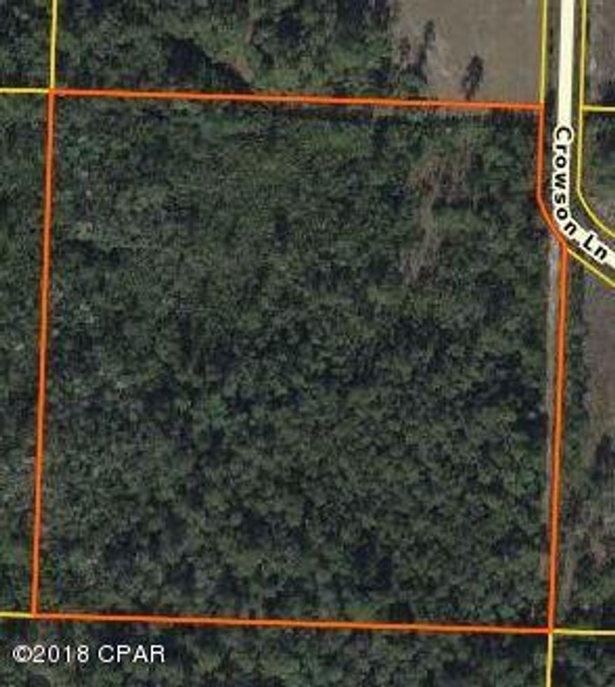 APPROX. 10 ACRES, VACANT LAND, SMALL CREEK ACCORDING TO SURVEY. PER PLANNING AND ZONING AG-1, 1 PER 10 ACRES. Mobil Homes permitted on this property. Road access to lot.  Verify with Bay County Planning and Zoning.