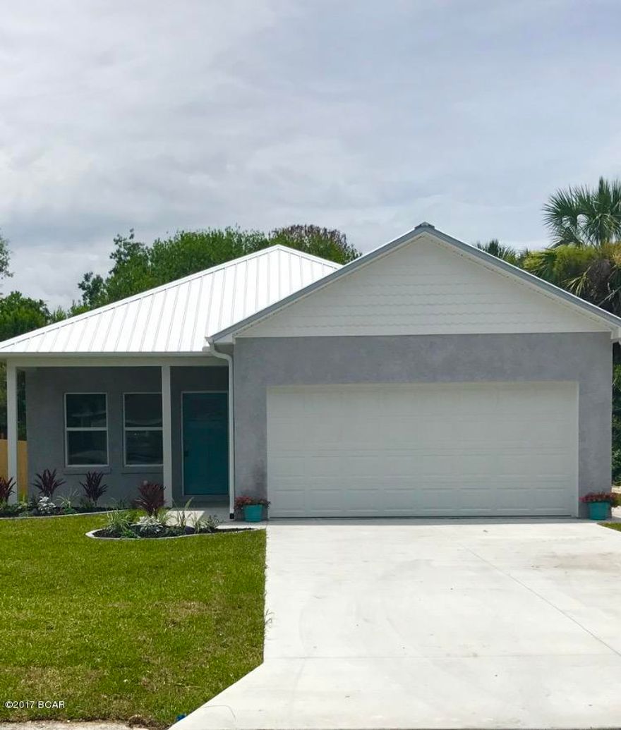 Ready to walk to the beach every morning and evening to enjoy our fluffy white sand and beautiful waters of the Gulf? The most sought after construction of new beach homes; concrete block, double impact windows, fiberglass exterior doors and metal roof. Also a 2 car garage, with lots of storage. Nice wooden fence, new sod , and your own sprinker system. A pool can be installed in the back yard. This is a GEM, don't miss it!