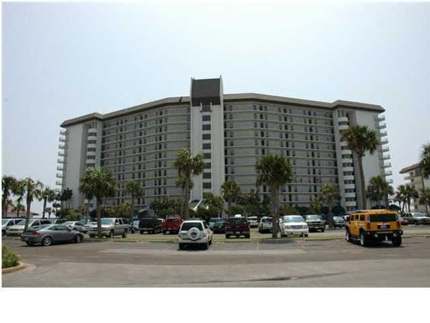 This CONDO IS PENDING-UNDER CONTRACT But, we are accepting backups offers. Large 2 BD 2 BH condo has one of the best Gulf views on the Beach!  The unit is being sold completely furnished and ready for vacation rental or your personal use (sleeps up to 8).  This unit was updated in 2012 with new AC air handler, Kitchen Cabinets, Granite Counter Tops and  20'' Tile Floors. The electric water heater is 5 years old. The Edgewater Towers are a gated community condominium. Tower 1 is located on the Large Lagoon Pool with water falls and a tropical landscaping. This a well kept complex loaded with amenities!  A Conference Center, Exercise Room, Tennis Courts, a Golf Course, a Full Service Spa, 1/2 mile of private beach, water sports (jet ski, para-sail, banana boat, Kayak, Chartered boats.
The complex has 2 Gulf side restaurant for your enjoyment and convenience. There are fun activities throughout the summer season.  *All measurements and information are deemed reliable but not guaranteed.  Please self measure if concerned.