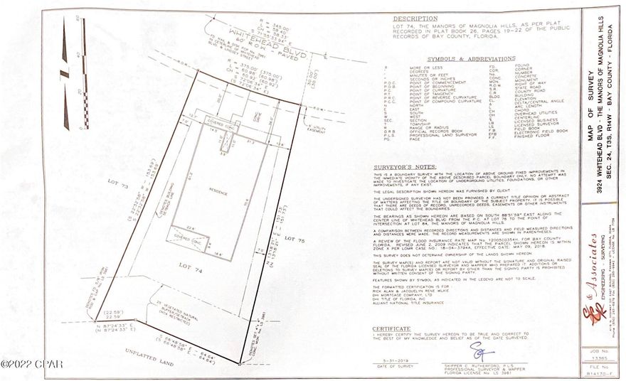 This residential lot in Magnolia Hills has an existing foundation which originally housed a 2037 SF home.  The lot has existing plumbing on city water/sewer and access to electric. Plumbing on slab has been inspected by licensed plumber. The foundation is an empty canvas to put the home of your dreams!