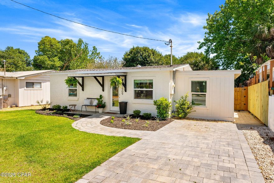 This beautifully updated 3-bedroom, 2-bath home offers 1,268 sq ft and was fully renovated in 2023 with modern, coastal finishes throughout. This is move-in or rental ready from day one.
Enjoy an open, inviting layout along with a large, brand-new screened-in back porch--perfect for entertaining or relaxing after a day at the beach. The backyard features thoughtfully designed landscaping throughout and an outdoor shower for added convenience.
Located just a 5-minute walk to a quieter, less crowded stretch of the beach, you'll love the easy access to the Gulf without the hustle of high-density areas. Situated in a clean, well-kept, golf cart-friendly neighborhood.
Ideal as a primary residence, second home, or income-producing short-term rental.