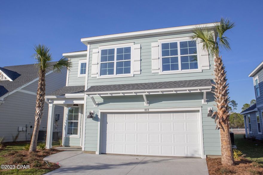 Move-in Ready! Close within 30 days, huge additional closing cost incentives with our preferred lender. Live within 2.5 miles of ''The World's Most Beautiful Beaches''. This home backs to the woods. This 5-bed 3.5 bath Key Largo plan by Truland Homes offers all the upgrades for your beach retreat. Interior features 9-foot ceilings on both floors with 8-foot-tall doors, tile flooring, quartz countertops, gas stove, stainless-steel appliances, and tankless hot water heater. Exterior features cement board siding, hurricane fabric, and full yard landscaping, all included at this price. The new section of this community is close to shopping, restaurants, and the new medical facility on Hwy 98. Photos are of another like home