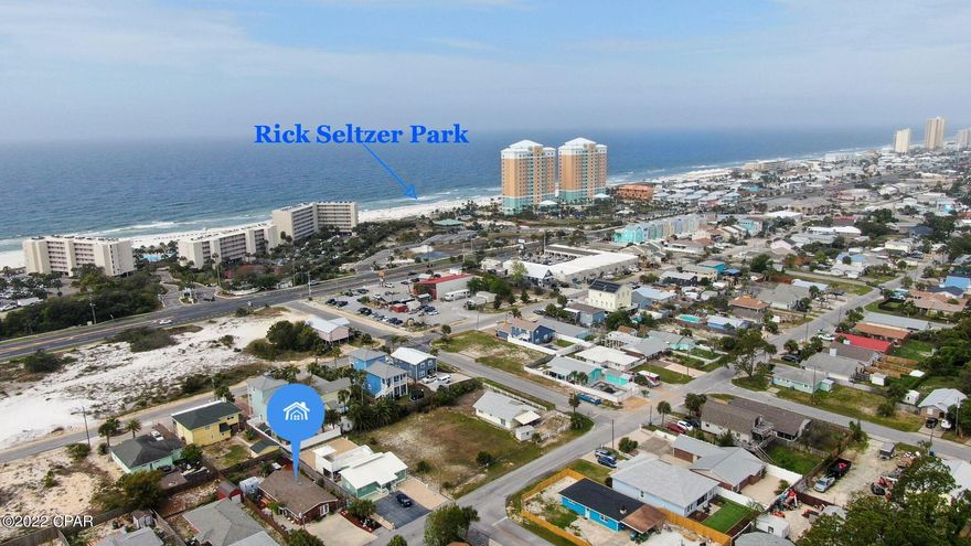 'CURRENTLY UNDER CONTRACT, SELLER ACCEPTING BACKUP OFFERS' - This brick house with a large driveway is only 3 blocks to the beach!  NO HOA fees or new buyer fees! The ''effective year'' of the home shows the year ''1996'' on the tax site. The Seller is providing his recent property survey and a copy of the wind mitigation form for insurance purposes resulting in big SAVINGS $$$ for YOU, the Buyer. Calling this ''Home'' for eleven years, the seller is sad to go but ready to retire in Georgia. Come and build the same great memories of a life with gorgeous sunsets and sandy toes on the beach!  Located on the East end just South of the Grand Lagoon, enjoy the State Park, great food, and entertainment so close you can almost taste it.  Furniture included!