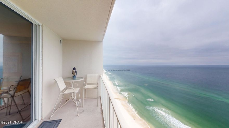 CURRENTLY UNDER CONTRACT, SELLER ACCEPTING BACKUP OFFERS.If spectacular views from your beach condo are a MUST HAVE, then this Unit at Tidewater Beach Resort is a MUST SEE!!  Unit 2406  features a large master bedroom, hallway bunks, 2 full baths and is 849 sq feet. The unit features updated LVT flooring throughout, and open living floor plan with spectacular gulf views. This unit features a spacious kitchen area with Granite countertops with plenty of space! The A/C unit was replaced in 2017. Tidewater Beach is THE premier resort along on the entire Emerald Coast. The resort features one indoor swimming pool along with two outdoor pools, a tiki bar, a market, a movie theater, a penthouse owner's lounge, an indoor restaurant open year-round, an arcade, and a fitness center, etc.