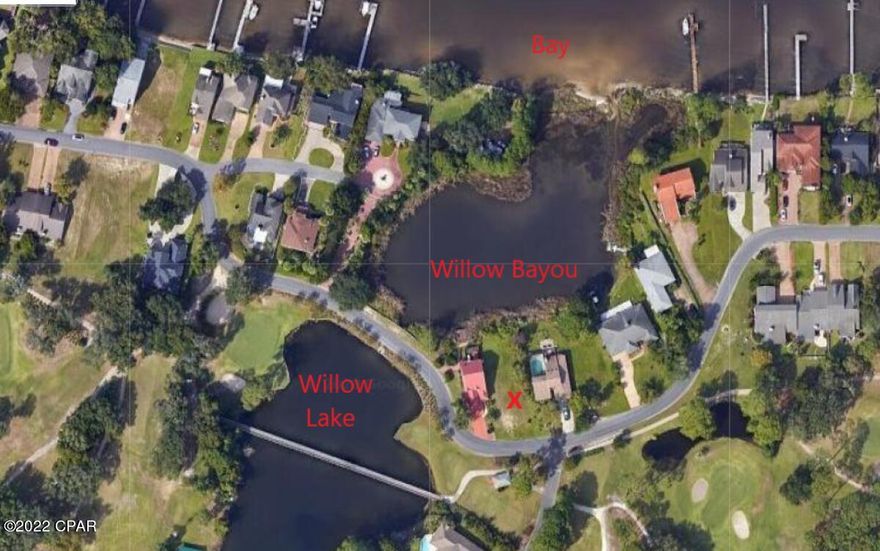 This beautiful double lot located on Country Club Drive in Lynn Haven is the perfect place to build your dream home!  The 60' X 154' waterfront property is on Willow Bayou and the bay with the golf course right across the street from the Panama Country Club #7 tee! You can come into and go out of the bayou from the bay on a boat or enjoy an afternoon in your kayak.  The bayou has an oyster bar which draws different species of fish, so build a dock and catch your dinner or enjoy a round of golf just outside your front door! The recently renovated Panama Country Club offers a gym, clubhouse, pool and golf course. The property is already permitted for a sea wall.