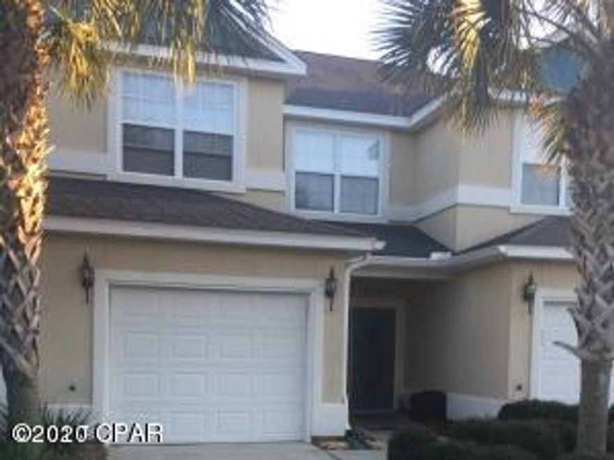 Spacious 3 bedroom, 2.5 bath, two story townhome with an attached garage located in a beautifully landscaped gated community.  Annabella's Townhomes is conveniently located just west of the Hathaway Bridge right off of Highway 98 and just minutes from the world's most beautiful beaches, Navy Base, schools and shopping.  The downstairs features an open layout with french doors leading to your patio overlooking a tranquil pond.  Upstairs you will find the spacious Master Suite with a large walk in close and full bath along with the 2nd and 3rd bedrooms.