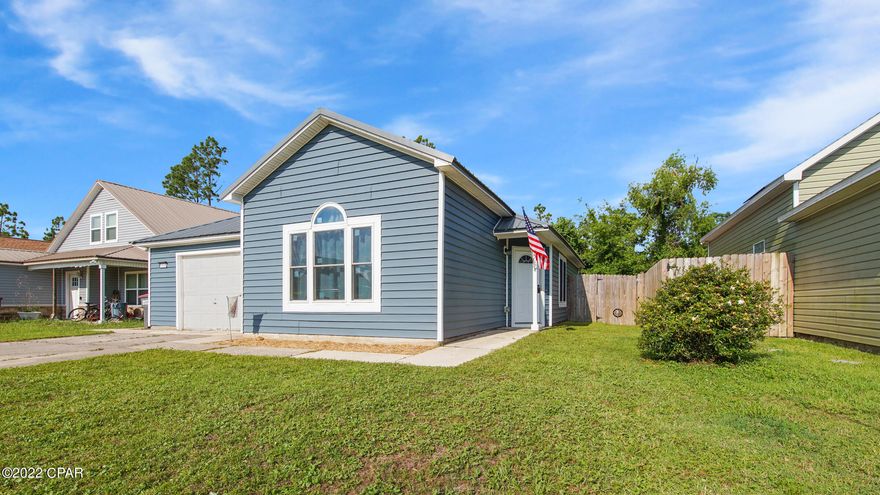 Cute move in ready home in Sweetwater Village! Featuring 3 bedrooms, 2 bathrooms, and a single car garage. This home is the perfect starter home and/or perfect investment! Great sized private backyard that backs up to the woods, enclosed by a 6 foot privacy fence. All appliances convey. Roof, windows, A/C, and siding have been replaced within last 3 years.