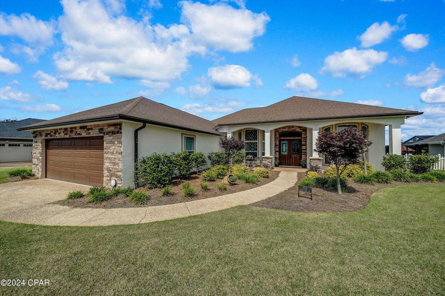 If you are looking for a gorgeous home that is completely ready for you to move straight in and not have to do a thing on the interior or exterior - then this is the home for you!  This beautiful one story home has been completely renovated by the sellers in the last few years, with new roof, new doors and windows, painted inside and out, new floors, new window treatments, spectacular updated kitchen and master bath, patio enlarged with screened enclosure and newly resurfaced pool, and more! This home sits near the tee box of the 15th hole of the coveted Nicklaus Course in Bay Point and offers golf course views, as well as a pond view of the pond across the street., and amazing sunset views!  Come and take advantage of the Bay Point lifestyle and enjoy this gated, waterfront community with brand new state of the art marina, golf, tennis, and close to shopping, dining and the beautiful white sandy beaches of Panama City Beach. Call today for your private showing!