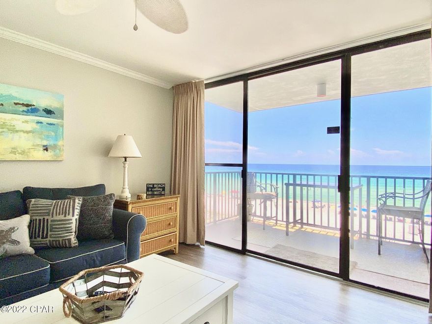 Pelican Walk 403 is a 1 Bedroom/2 Bath GULF FRONT Condo on the 4th floor. 

Make this condo your vacation RETREAT or vacation RENTAL INVESTMENT! Upon arrival you will immediately be drawn to the private balcony where breathtaking views of the Gulf and sugar white sand are on full display.  Unit 403 features a charming coastal décor...Completely remodeled in 2019 with a Luxury vinyl plank flooring through out the condo. The kitchen has all new white cabinets, subway tile backsplash, and granite counter tops. Both bathrooms feature custom tile showers.  Pelican Walk is an impeccably maintained, family friendly complex, with two (2) swimming pools, hot tub, dry sauna, tennis, pickleball, and racquetball courts, two grill areas (charcoal & gas), and more!  Make 403 your new home away from home