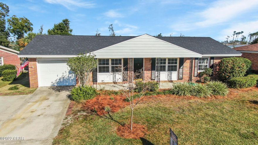 Currently under contract, seller accepting back up offers.  Updated! Single Story, Spacious, Immaculate & Clean 3BR/2BA Brick Home in quiet neighborhood. Brand new roof!  Freshly painted interior, new flooring, backsplash, oven, some lighting & landscaping.  New Sprinkler system & fence after hurricane. Wait until you see the Fabulous Landscaping! Park-like setting with 12 X 12 detached covered entertaining area, thick, lush grass, did I mention the lovely landscaping?  Kitchen/dining features an extra-large open concept floor plan, separate living room and den, deep garage, extra parking, 8 X 12 shed and the gorgeous well-manicured front & back yard!  Don't miss out on this one!