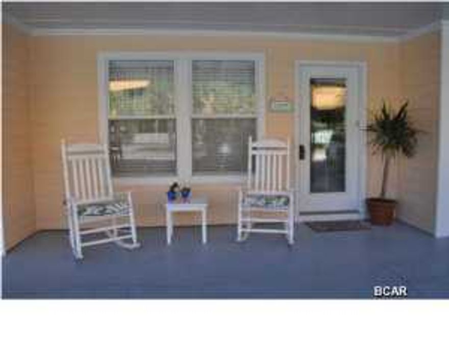 Come see this ground floor condo in Peachtree Place II! This unit is beautifully furnished and decorated including rocking chairs for the front porch. You're also across the street from the emerald green waters of the Gulf of Mexico. It's perfect for that person who desires to step out of their car and walk directly into their condo. The unit can easily sleep 6 and the sellers added granite counters, new carpet and tile, and a new AC in 2013. The covered patio from the bedroom overlooks a conservation area ensuring privacy and there is a community pool just steps away. Peachtree Place II is located on the west end of Panama City Beach and it's a quiet, close knit community where everyone is friendly and laid back. Pier Park, Carillon Beach, Seaside are all just a short drive away. This
