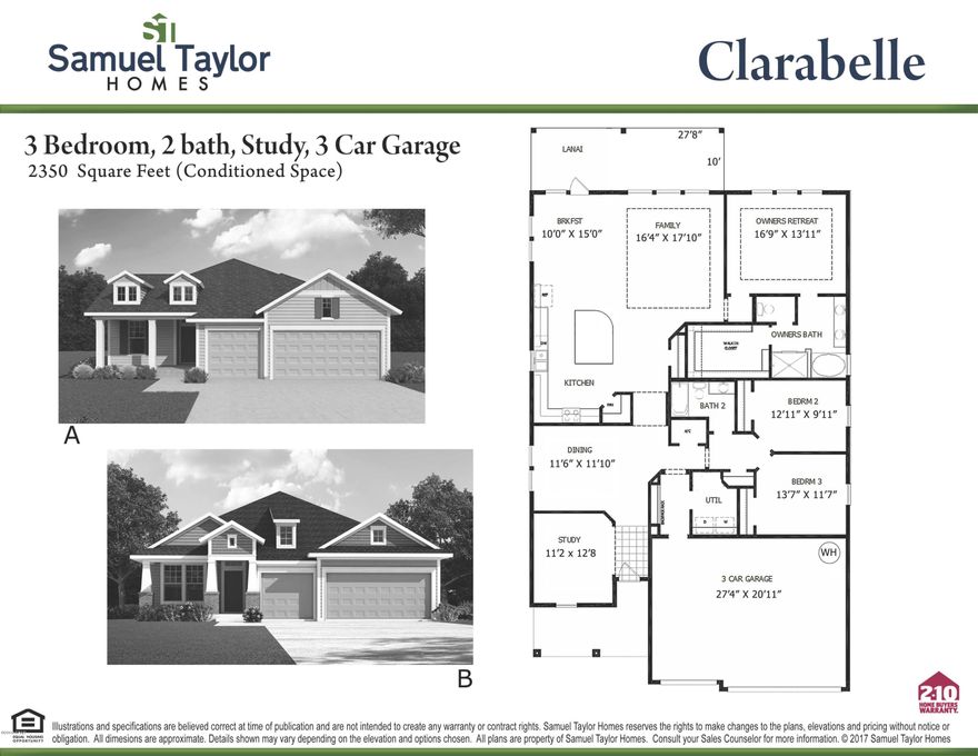 This home features the Clarabelle floor plan with available B elevation. **Please view our virtual tour ** Excellent opportunity to be in the hottest community on the Beach. WALK TO SCHOOL! Top rated Breakfast Point Academy next to the entrance of this lovely master planned community. LOCATION! Groceries, dining and shopping all within a golf cart drive & only 5 miles from Pier Park. Samuel Taylor homes are truly one of the best constructed homes in Bay County. We build our homes with 2x6 exterior studs vs other builders using 2x4's. Not only is it a stronger home, but this also allows us to put R-19 in the walls instead of R-13.  We also use R-38 in our ceilings vs R-30 like most builders. We insulate most of the interior walls to make a very quiet home. SS appliance package is standard along with brushed nickel faucets, security system, 8 ft. doors throughout, granite counters in kitchen and baths, raised vanities with under mounted porcelain sinks, over sized tiles, upgraded carpet with 8 lb. padding and much more.