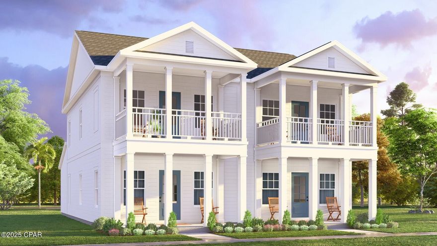 Own a new home in popular waterfront SweetBay with Priority Access to coveted University Academy! The Sabal plan by Harris Doyle Homes is part of the lock-and-leave cottage collection. These cottages are ideal if you're ready to stop doing yard work and enjoy the phenomenal lifestyle that SweetBay has to offer! The low fees cover all amenities, landscaping, irrigation, and even routine exterior maintenance! (Request fee sheet for details.) This stately home features 3 bedrooms and 3-1/2 baths. The downstairs primary suite has a spacious tile-to-ceiling shower and walk-in closet. There is also an upstairs primary suite with a balcony, and a third bedroom, also with its own ensuite bath. The kitchen includes stainless appliances and stone countertops. SweetBay is a walkable and golf-cart friendly community with unrivaled amenities: dock with Bay and Gulf access, boat launch for kayaking, private beach, paddle boarding, fishing, parks, junior olympic resort pool complexes, fire pits, grilling areas, sports court, miles of trails, Publix-anchored town center and future amenities including a marina! New home buyers even get priority access to top-rated University Academy, the #2 K-8 school in the state of Florida!