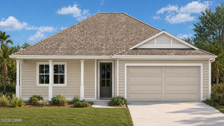 The Everly, a 3-bedroom, 2-bath home is part of a thoughtfully planned new construction community in Callaway that's drawing attention for all the right reasons, quality design, modern layouts, and the freedom of being HOA-free. In a market where many buyers feel boxed in by restrictive neighborhoods and cookie-cutter builds, East Bay Park offers something refreshingly different.

Located just minutes from Tyndall Air Force Base, this community is especially appealing to military families, professionals, and buyers looking to secure a home in a growing area before it fully takes off. The homes here are intentionally designed to feel personal, elevated, and well considered - proving that smaller square footage doesn't mean sacrificing comfort or style.

This home represents an opportunity to buy early in a neighborhood that's actively taking shape. Come build your home in East Bay Park and secure a spot in one of Callaway's most exciting new communities!