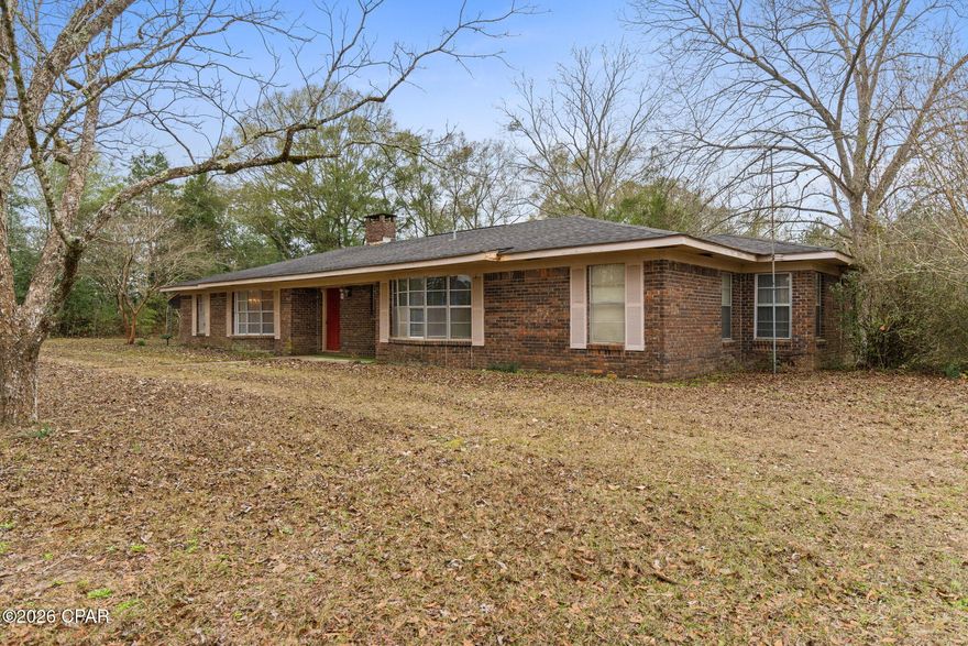 Discover peaceful country living in this solid brick home set on 15 picturesque acres. The property features 4 spacious bedrooms and 2 full bathrooms, offering comfortable living space for families or those seeking room to grow. Big brick fireplace and oversized guest rooms. Surrounded by open land, the home provides privacy, scenic views, and endless possibilities for outdoor activities, farming, or recreation.
A beautiful pond adds to the property's charm, perfect for relaxing, fishing, or enjoying nature right outside your door. With ample acreage and a classic brick exterior, this property combines durability, space, and rural tranquility—ideal for anyone looking to escape the hustle while still enjoying the comforts of home. 3 huge metal pole barns that are 400' x 50' each. Unique possibilities for storage or animals. Great Proximity, just right off of Hwy 2.