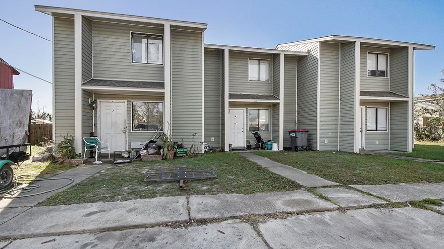 UNITS A, B and C. Looking for an Incoming producing Investment Triplex near TAFB? Each unit has 2 bedrooms and 1.5 bathroom and 972 sq ft. They are all Tenant occupied and have new roof. Offers an open living room, dining area and kitchen floorplan.. There is a half bath downstairs. The master bedroom and guest bedroom are upstairs and both rooms share a full bathroom with a shower/tub combo.