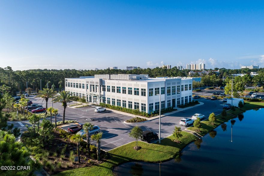 PRIME PANAMA CITY BEACH LOCATION; FIRST FLOOR, CORNER EXECUTIVE SUITE available for lease starting in July. Lease is full service including furniture (desk and chair), carpet tile, private access, conference room, shared kitchen, utilities, Wi-Fi, weekly janitorial service, common area restrooms, coffee and water. Conveniently located next to Starbucks and near other restaurants and businesses.
