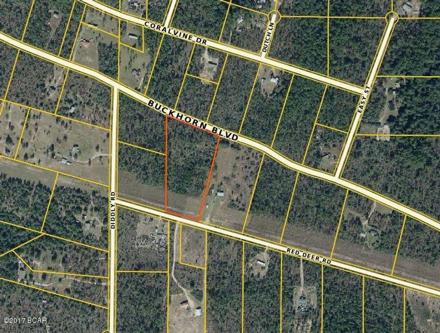 5.86 acre lot with road access on Buckhorn and Red Red Deer offered as is.  Their is a power line easement on Red Deer.  All sizes are approximate or taken from other sources please verify accoridngly