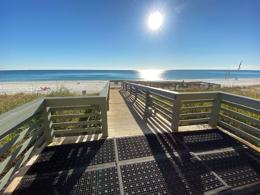 CURRENTLY UNDER CONTRACT, SELLER ACCEPTING BACK UP OFFERS. Gulf Crest is a very sought after upscale condo complex.  This is an Awesome Condo with Fantastic & never ending Views.  The floor plan is excellent for daily living & entertaining, offering 9' ceilings, floor to ceiling windows, & an open floor with a large kitchen & breakfast bar.

This spacious condo offers a split bedroom plan with Bunk Beds. The Gulf Front Master Bedroom shares a large Bathroom  with a walk in shower &  lots of closet space.  This  Condo flows beautifully/ IS IN EXCELLENT CONDITION.

One of the best parts of this condo is the oversized balcony for watching fabulous sunsets all year long.  It is large enough for several seating areas & dining area.  This condo is on the rental program & is always rented.