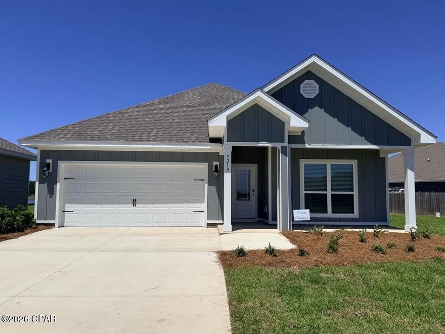 Welcome to the Rhett, located at the peaceful Hodges Bayou Plantation community in Panama City, Florida. The Rhett is one of our popular one-story floor plans used in many communities in this area. With this 4 bedroom, 2 bath home, you will see 1,799 square feet of spacious living perfect for a small family to enjoy comfortably. This home sits on a larger lot in the community at .335 of an acre!

As you walk inside the Rhett, you will see the long main hallway leading you to the open living room and kitchen. The 9' ceilings throughout the home open your living space up and there are tray ceilings in the master bedroom and living room as an added feature. Engineered vinyl plank flooring throughout the main areas offer a sleek, low-maintenance way to keep your floors looking great while soft carpet in the bedrooms keep your feet cozy. The kitchen and bathrooms feature quartz countertops and white cabinetry, a walk-in pantry, and a large island ideal for family and guests to enjoy your meals together. The primary bedroom has its own bathroom featuring a spacious walk-in closet, a double vanity, and a separate walk-in shower and tub. Each room in the house has large windows that allow plenty of natural light in to brighten your mood and home up.

Appreciate the convenience of a Smart Home technology package, featuring keyless entry and an intuitive control panel for your thermostat, lighting, and security systems. The exterior of this home features Hardie Color Plus Siding and is uniquely engineered to stand up to the harshest elements from wind, rain, fire, freezing temperatures, and hail. Dimensional shingles with 30-year warranty. A landscaped front flower bed at entry way and fully sodded yard. Our Hodges Bayou community features underground utilities making it less susceptible to damage from severe weather leading to fewer outages and more reliable service. The Rhett features a covered back patio and certain Rhett plans have a covered front porch. Sidewalks line every street so you can enjoy the unbeatable Florida sunsets and sunrises on your walk with the kids or the dogs.

Whatever room in this house you're in, you will feel right at home. Contact us today to find your home at Hodges Bayou Plantation!