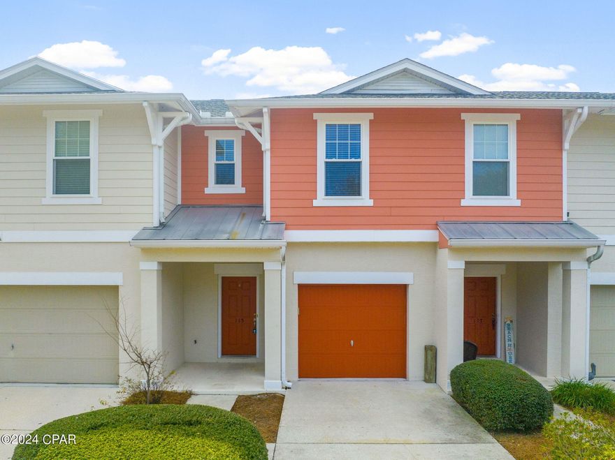 Welcome to your dream home in the Whisper Dunes community, nestled in the tranquil west end of Panama City Beach. This exquisite 3-bedroom, 2.5-bathroom townhouse with a garage offers the perfect blend of comfort and elegance.

As you enter the home, the first floor welcomes you with a spacious kitchen boasting stainless appliances and ample cabinet storage. The adjacent living room provides a cozy space to relax, and a convenient half bathroom adds to the functionality of the main level.

Step through the charming French doors from the living room to discover your own private oasis - a small fenced-in courtyard with a meticulously sodded yard. This outdoor haven is ideal for enjoying morning coffee or hosting intimate gatherings with friends and family.

Venture upstairs to find three bedrooms, including the inviting master bedroom complete with a generous walk-in closet. The well-designed layout ensures privacy and comfort for all family members.

Whisper Dunes is renowned for its picturesque setting and community amenities. The beautiful HOA-maintained landscaping creates a lush and inviting atmosphere, while the community pool and pavilion provide a perfect space for relaxation and socializing.

Don't miss the opportunity to call this meticulously maintained townhouse your home. Experience the tranquility of the west end of Panama City Beach and the comfort of Whisper Dunes living. Schedule your viewing today and step into a lifestyle of elegance and convenience.